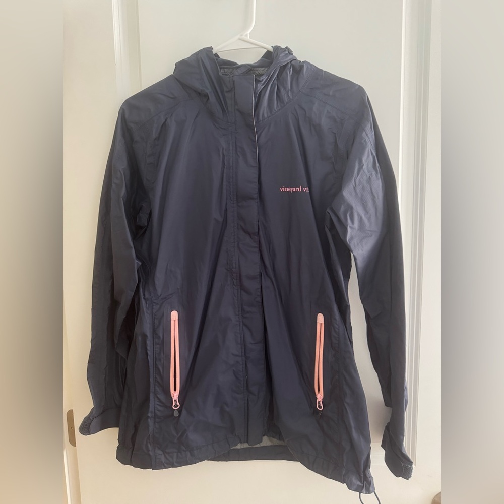 Vineyard Vines Dark Blue Jacket with Light Pink Details